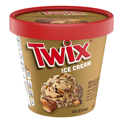 Twix Caramel and Fudge Swirl Ice Cream 14oz