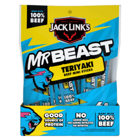 Jack Links Mr Beast Teriyaki Beef Mini Sticks 4oz 8ct - Order