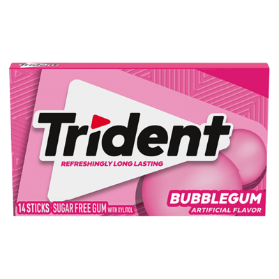 Trident Bubblegum Sugar Free Gum 14stk