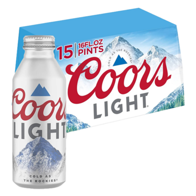 Coors Light 16oz Aluminum Bottle 15-pack