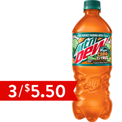 Mountain Dew Baja Cabo Citrus 20oz
