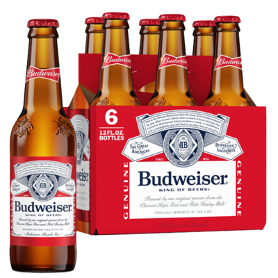 Budwiser 12oz Bottle 6-Pack