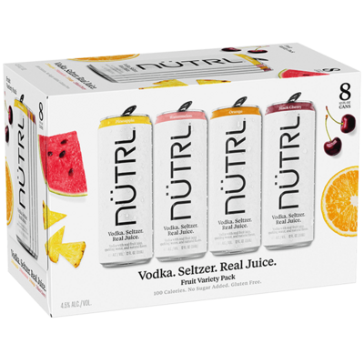 Nütrl Fruit Hard Seltzer Variety 12oz Can 8-Pack