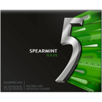 5 Gum Spearmint Rain Sugar Free Gum 15stk