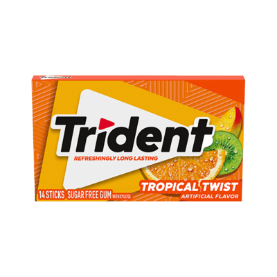Trident Tropical Twist Sugar Free Gum 14stk