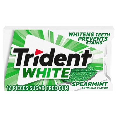 Trident White Spearmint Sugar Free Gum 16stk