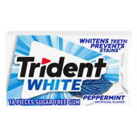 Trident White Peppermint Sugar Free Gum 16stk