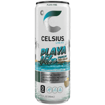 Celsius Playa Vibe Parkling Piña Colada 12oz