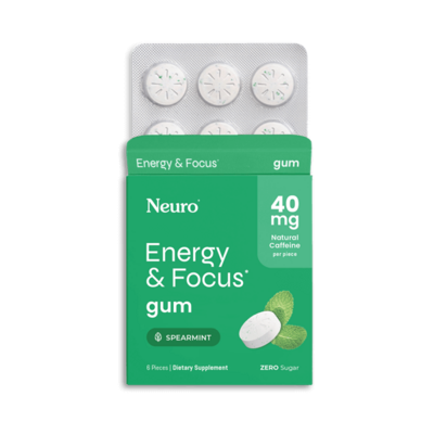 Neuro Gum Energy & Focus Gum Spearmint 6ct