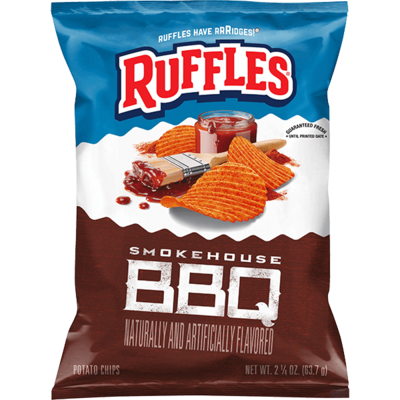 Ruffles Smokehouse BBQ Flavored Potato Chips 2.25oz