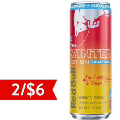 Red Bull Winter Edition Sugar Free Energy Drink 12oz - Order