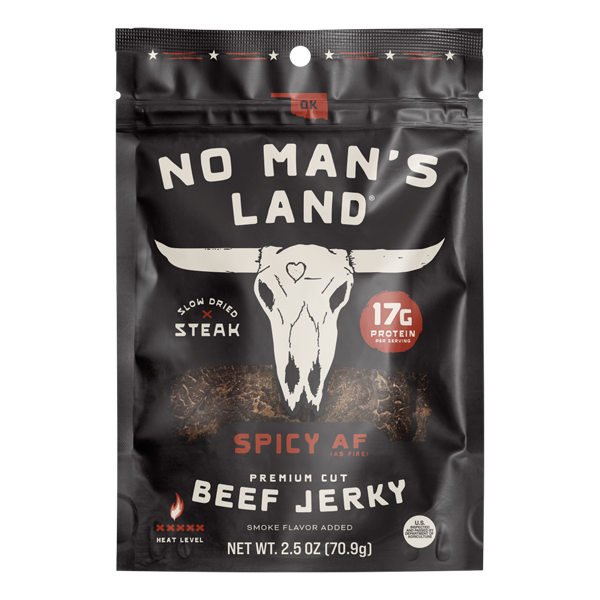 No Mans Land Spicy As Fire Beef Jerky 3oz - Order Online for