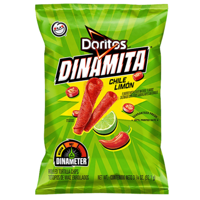 Doritos Dinamita Chile Limon Flavored Rolled Tortilla Chips 3.25oz