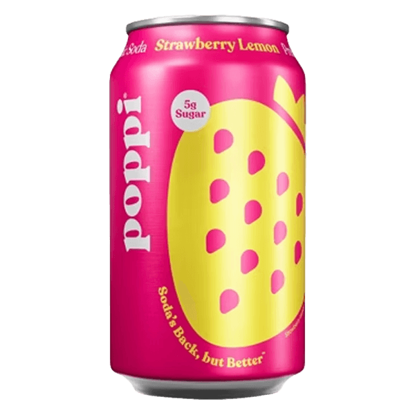 Poppi Strawberry Lemon Prebiotic Soda 12oz - Order Online for