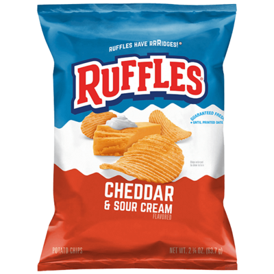 Ruffles Cheddar & Sour Cream Flavored Potato Chips 2.25oz