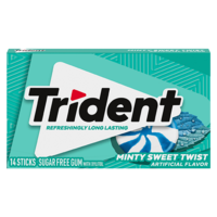 Trident Minty Sweet Twist Sugar Free Gum 14stk