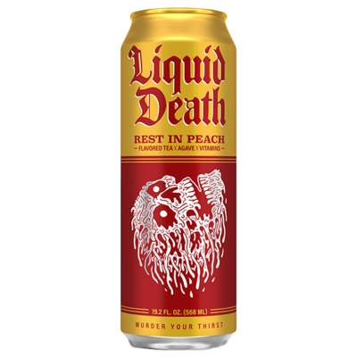 Liquid Death Rest In Peach Iced Tea 19.2oz