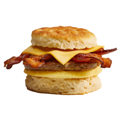 Sausage, Bacon, Egg & Cheese Mega Biscuit