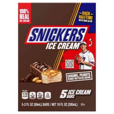 Snickers Ice Cream Ice Cream Bars 2oz 5-Pack