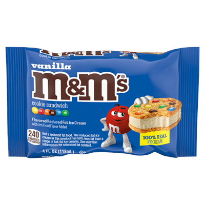 M&M's Vanilla Ice Cream Sandwich 4oz