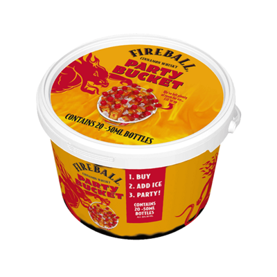 Fireball Cinnamon Whisky Party Bucket 50ml 20-Pack