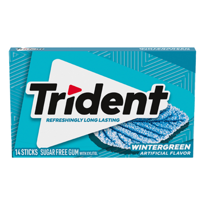 Trident Wintergreen Sugar Free Gum 14stk