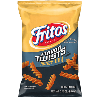 Fritos Flavor Twists Honey BBQ Flavored Corn Chips 3.375oz