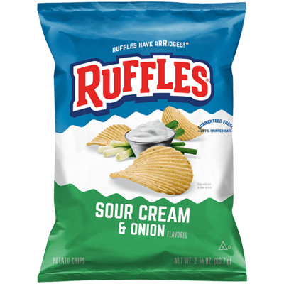 Ruffles Sour Cream & Onion Flavored Potato Chips 2.25oz