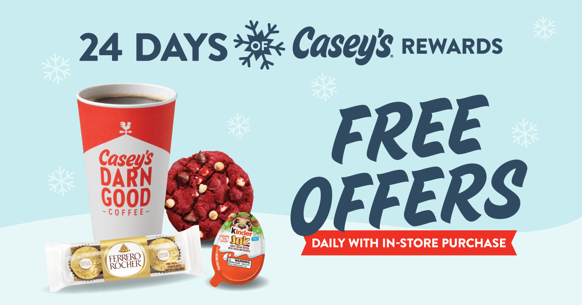 can you buy cigarettes with casey's cash 24 Days of Casey's Rewards