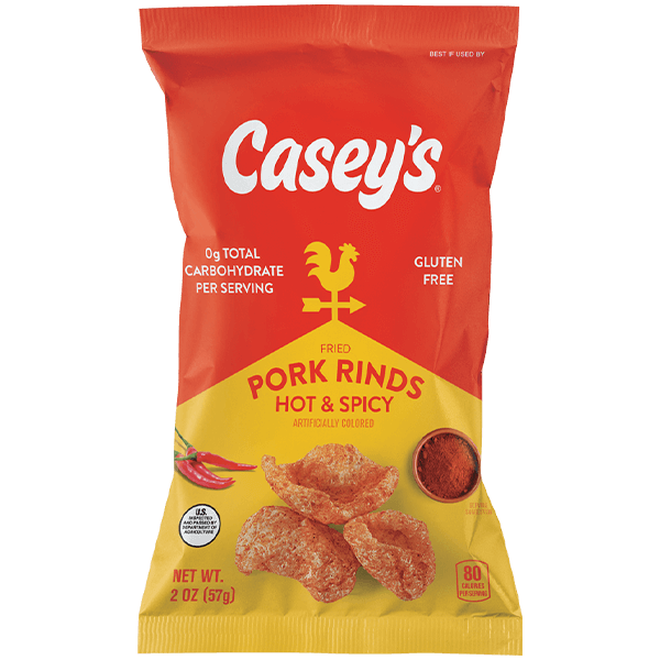 Casey's Hot & Spicy Pork Rinds 2oz - Order Online for Delive