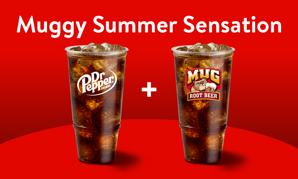 Muggy Summer Sensation Fountain Drink Combo: Mug Root Beer and Dr Pepper