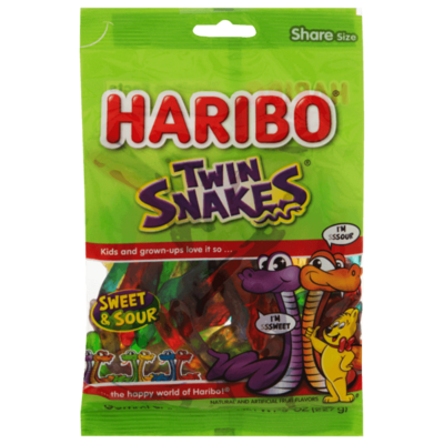 Haribo Twin Snakes 8oz