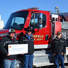 Redfield Fire Department with Check Donation