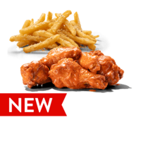 5 Piece Sauced Wings & Parmesan Fries