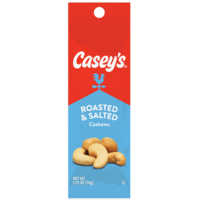 Casey's Roasted & Salted Cashew Tube 2.75oz