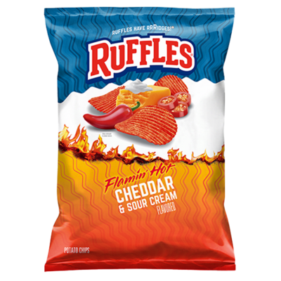 Ruffles Flamin Hot Cheddar Sour Cream 8oz