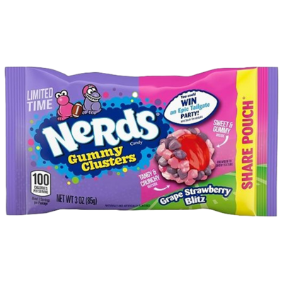 Nerds Gummy Clusters Grape Strawberry Blitz 3oz