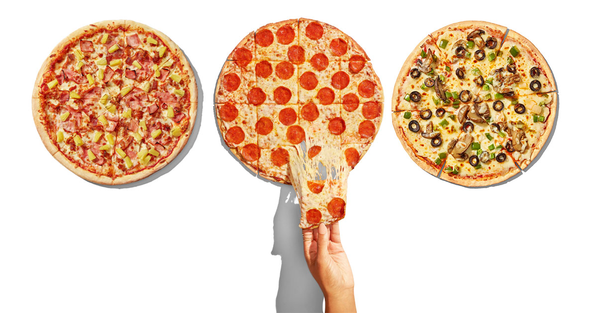 Original, thin and gluten free crust