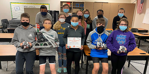 children in school classroom