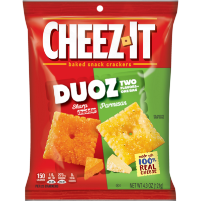 Cheez-It Duoz Sharp Cheddar & Parmesan Baked Snack Crackers 4.3oz