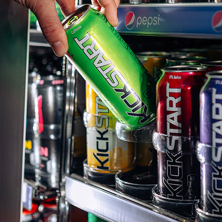 Energy drinks in cooler