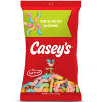  Casey's Sour Neon Gummi Worms 5.75oz