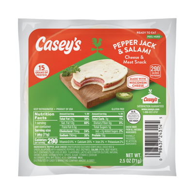 Casey's Salami & Pepper Jack Protein 2.5oz