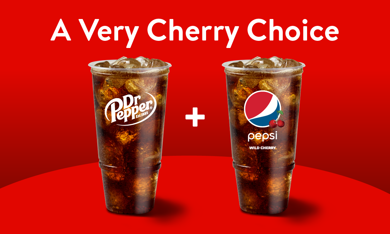 A Very Cherry Choice Fountain Drink Combo: Dr Pepper + Dr Pepper Cherry