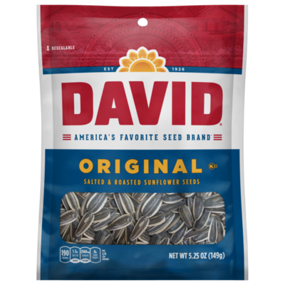 DAVID Salted & Roasted Original Sunflower Seeds 5.25oz