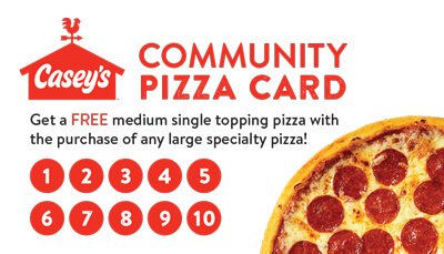 Casey's Community Pizza Card