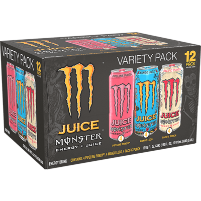 Monster Juice Mango Loco, Pipeline Pacific Punch 16oz Can 12-Pack ...