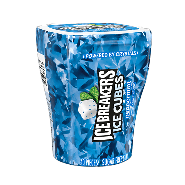 ICE BREAKERS Ice Cubes Peppermint Sugar Free Gum 3.24oz - Order
