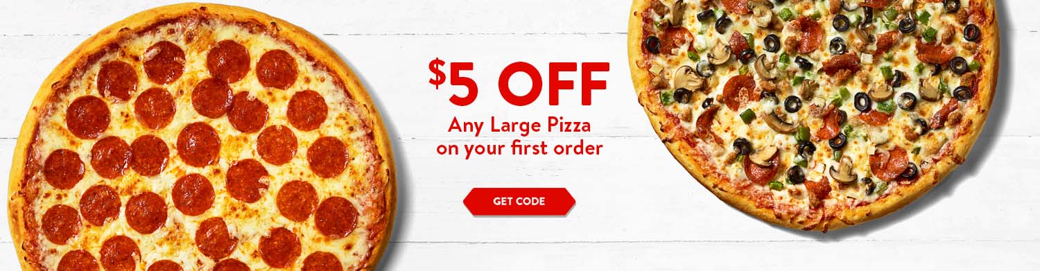 Get $5 Off Your First Casey's Large Single Topping Pizza Now