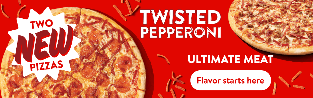 New flavors at Casey's Twisted Pepperoni and Ultimate Meat Pizza